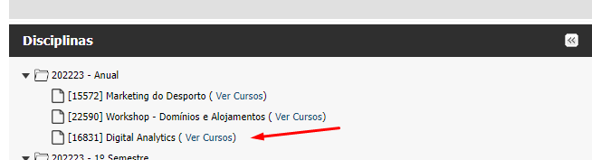 Escolher a disciplina